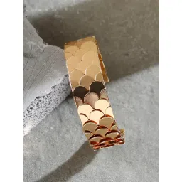 Sohi California Gold Python Cuff Bracelet for Women-picture-22