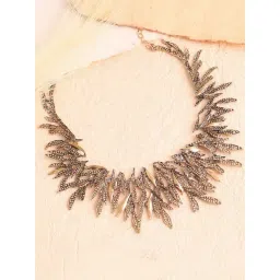 SOHI Gold Party Designer Stone Statement Necklace-picture-18