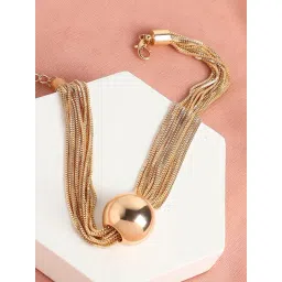 SOHI Gold Pearls Casual Necklace-picture-12