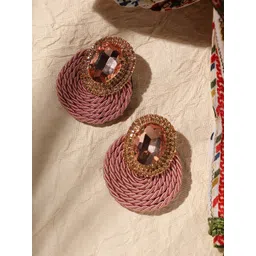 SOHI Gold-Plated Contemporary Drop Earrings-picture-44