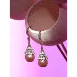 SOHI Gold-Plated Contemporary Drop Earrings-picture-35