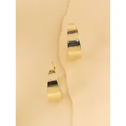 SOHI Gold-Plated Contemporary Half Hoop Earrings-picture-39