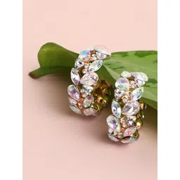 SOHI Gold-Plated Contemporary Hoop Earrings-picture-25