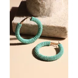 SOHI Gold-Plated Contemporary Hoop Earrings-picture-24