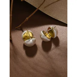 SOHI Gold-Plated Contemporary Studs Earrings-picture-31
