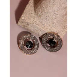 SOHI Gold-Plated Contemporary Studs Earrings-picture-33