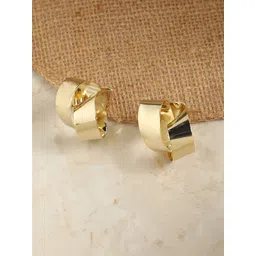 SOHI Gold-Plated Contemporary Studs Earrings-picture-27