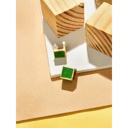 SOHI Gold-Plated Contemporary Studs Earrings-picture-25