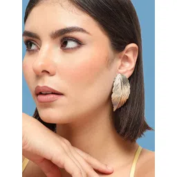 SOHI Gold-Plated Contemporary Studs Earrings-picture-31