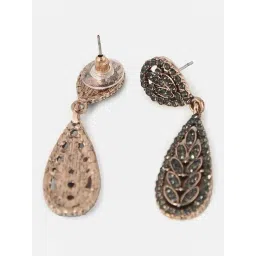 Sohi Gold Plated Designer Stone Drop Earrings-picture-20