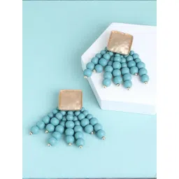 Sohi Gold Plated Designer Stone Party Drop Earrings-picture-27