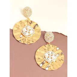 Sohi Gold Plated Designer Stone Party Drop Earrings-picture-30