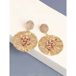 Sohi Gold Plated Designer Stone Party Drop Earrings-picture-31