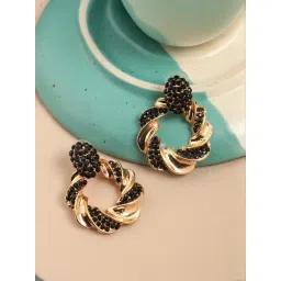 Sohi Gold Plated Designer Stone Party Drop Earrings-picture-40
