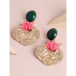 Sohi Gold Plated Designer Stone Party Drop Earrings-picture-41