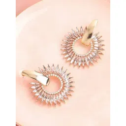 Sohi Gold Plated Designer Stone Party Drop Earrings-picture-34