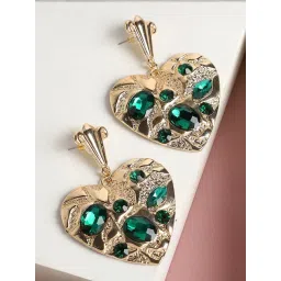 Sohi Gold Plated Designer Stone Party Drop Earrings-picture-42