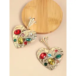 Sohi Gold Plated Designer Stone Party Drop Earrings-picture-35