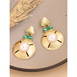 Sohi Gold Plated Designer Stone Party Drop Earrings-picture-39