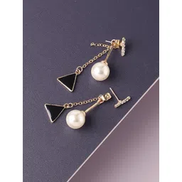 SOHI Gold-Plated Geometric Drop Earrings-picture-11