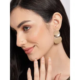 SOHI Gold-Plated Geometric Drop Earrings-picture-19