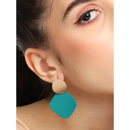 SOHI Gold-Plated Geometric Drop Earrings-picture-20