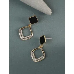 SOHI Gold-Plated Geometric Drop Earrings-picture-21