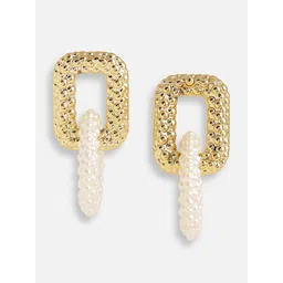 SOHI Gold-Plated Geometric Drop Earrings image 5