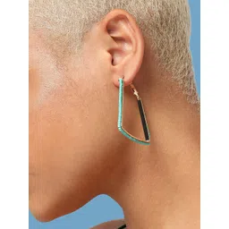 SOHI Gold-Plated Geometric Hoop Earrings-picture-31