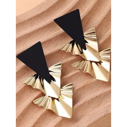 SOHI Gold-Plated Geometric Shaped Drop Earrings-picture-22