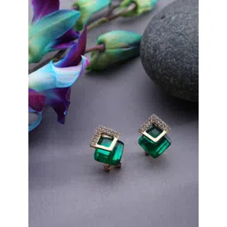 SOHI Gold-Plated Geometric Studs Earrings-picture-29