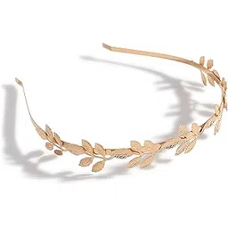 sohi Gold plated Hair band for Women and Girls | Leaf detailing head band | Head Jewellery for women | Hair belt for girls | Fancy hair band | Hair Accessories for brides | Stylish & Trendy-picture-16