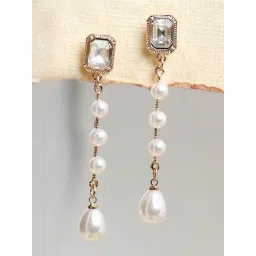 Sohi Gold Plated Party Designer Stone Dangler Earrings-picture-12