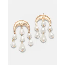 Sohi Gold Plated Party Designer Stone Dangler Earrings-picture-37