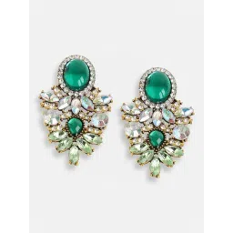 Sohi Gold Plated Party Designer Stone Drop Earrings-picture-36