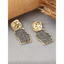 Sohi Gold Plated Party Designer Stone Drop Earrings-picture-45