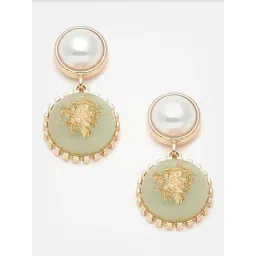Sohi Gold Plated Party Designer Stone Drop Earrings-picture-28