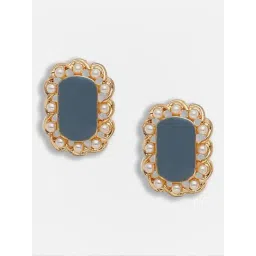 Sohi Gold Plated Party Designer Stone Stud Earrings-picture-12