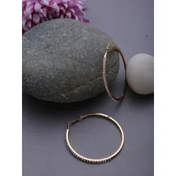 SOHI Gold-Toned Contemporary Hoop Earrings-picture-35