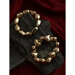 SOHI Graine Set Of 2 Gold-Plated Artificial Beads Beaded Bracelets-picture-28