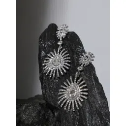 SOHI Maxi Crystal Drop Earrings For Women-picture-15