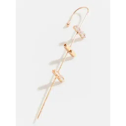 Sohi Minimal Gold Plated Ear Cuff Earrings-picture-33