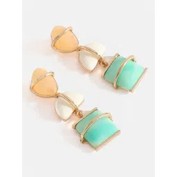 Sohi Multicolor Stone Drop Earrings-picture-12