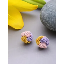 SOHI Multicoloured Beaded Studs Earrings-picture-31