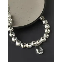 Sohi Silver Designer Statement Stones Necklace-picture-30