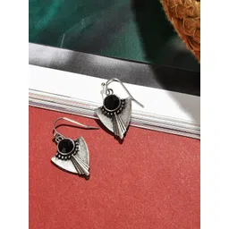 SOHI Silver-Plated Contemporary Drop Earrings-picture-26