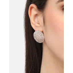 SOHI Silver-Plated Contemporary Studs Earrings-picture-39