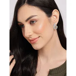 SOHI Silver-Plated Contemporary Studs Earrings-picture-37