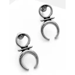 Sohi Silver Plated Designer Drop Earrings-picture-38