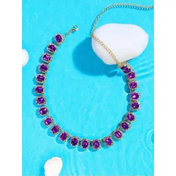 Sohi silver plated designer stone casual necklace for women-picture-23